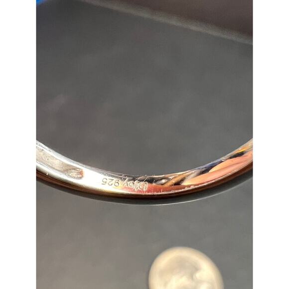 NEW Cherry citrine and Moissanite ring in platinum over sterling silver size 8 - Picture 7 of 14